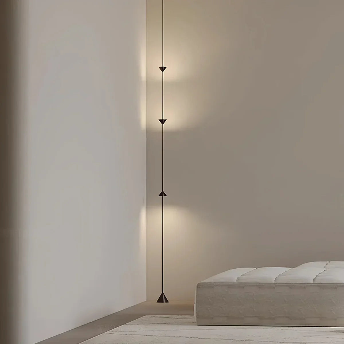 Adjustable Height Pole Light Iron & Acrylic LED Up to 11.5 Feet for Bedroom Living Room Modern Home Office Minimal Vertical Standing Accent