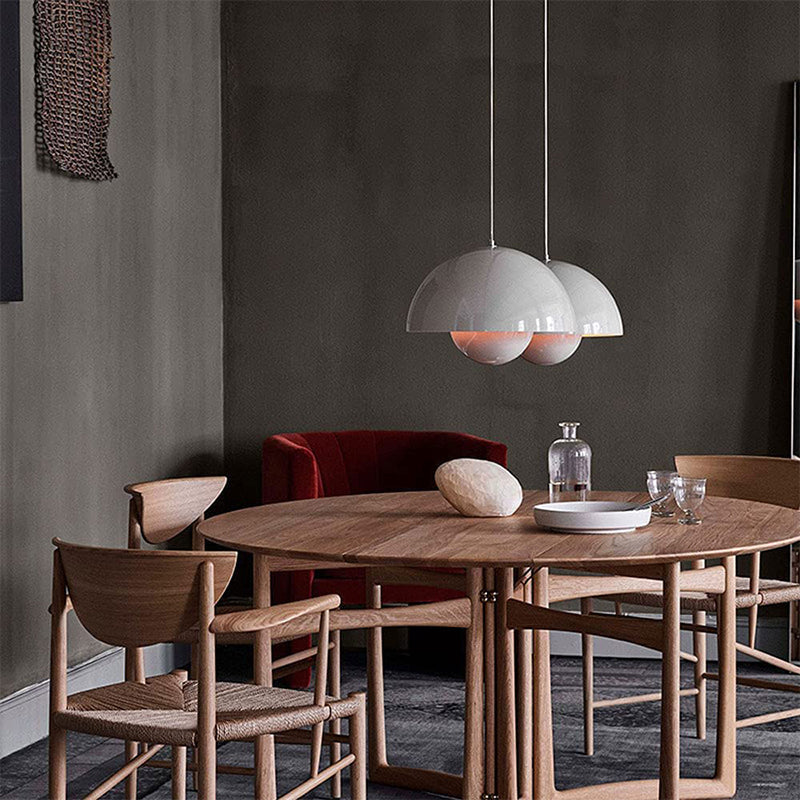 Metal Dome Pendant Light 9 in Adjustable E26 for Dining Table Kitchen Island Bedroom Mid-Century Modern Hanging Fixture