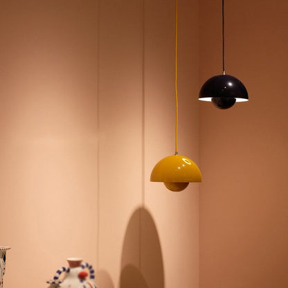 Metal Dome Pendant Light 9 in Adjustable E26 for Dining Table Kitchen Island Bedroom Mid-Century Modern Hanging Fixture