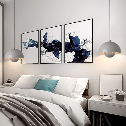Metal Dome Pendant Light 9 in Adjustable E26 for Dining Table Kitchen Island Bedroom Mid-Century Modern Hanging Fixture