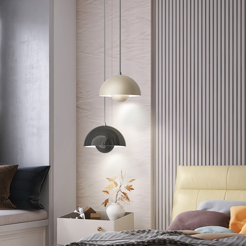 Metal Dome Pendant Light 9 in Adjustable E26 for Dining Table Kitchen Island Bedroom Mid-Century Modern Hanging Fixture