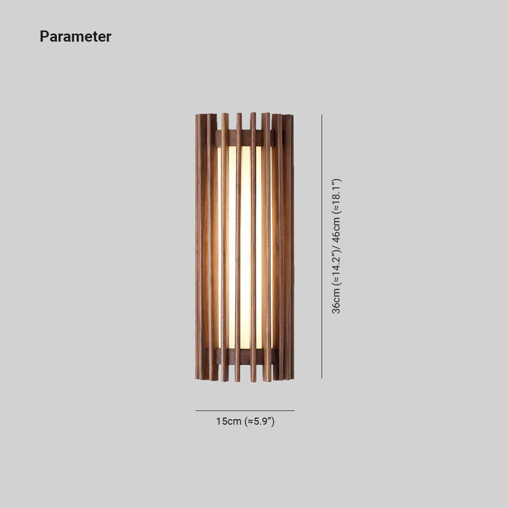 Hardwired Sconce with Wood Grain and Acrylic Shade – 10W LED for Bedrooms, Hallways & Living Areas
