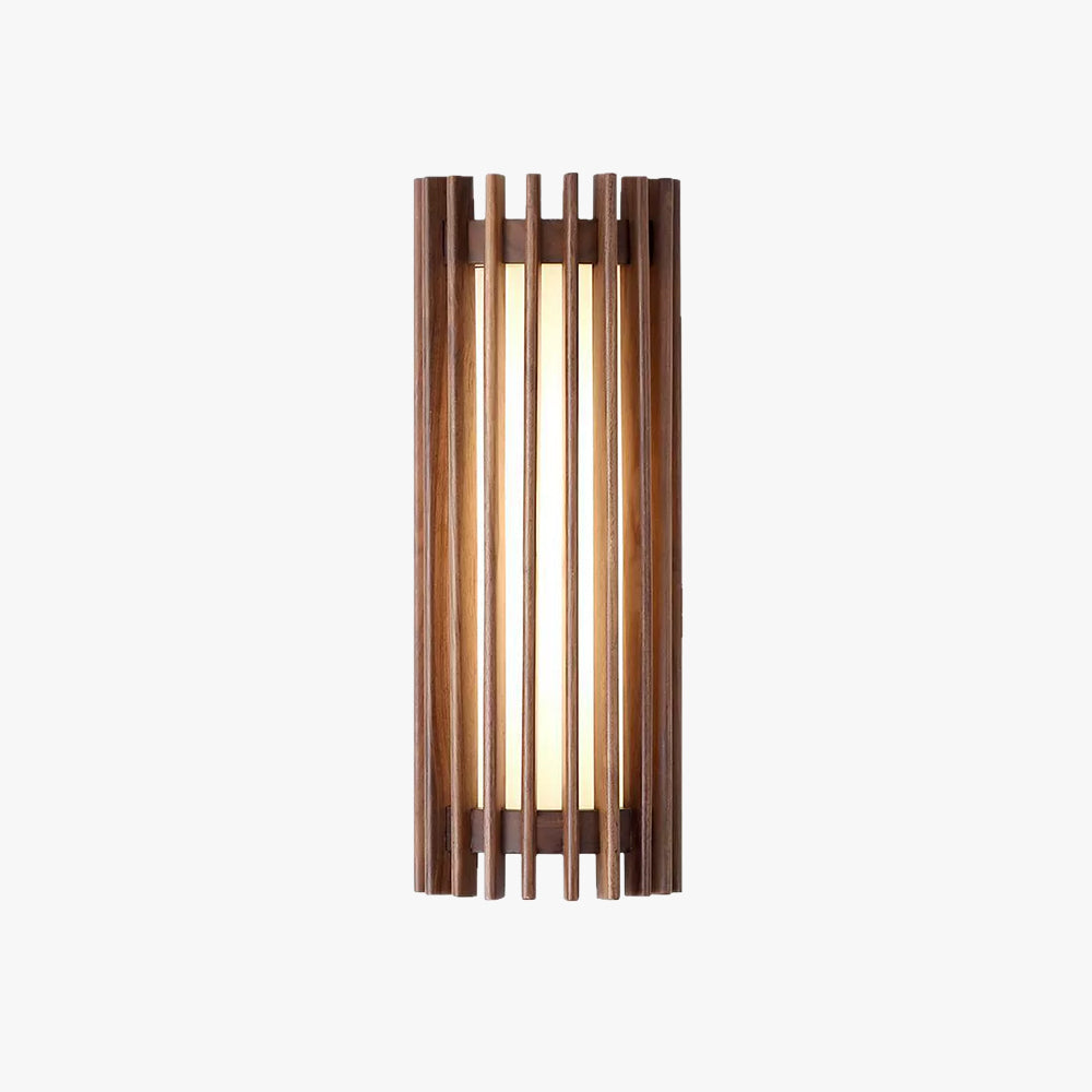 Hardwired Sconce with Wood Grain and Acrylic Shade – 10W LED for Bedrooms, Hallways & Living Areas