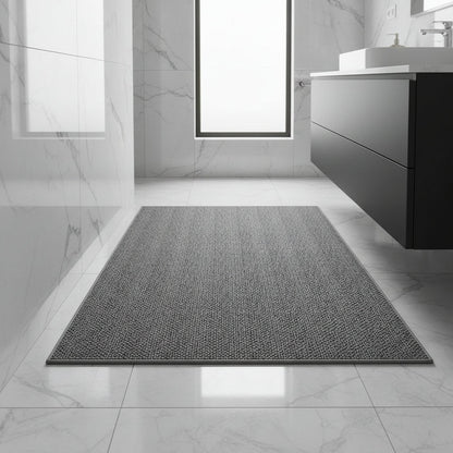 Absorbent Entryway Rug 20x32 Inches Gray Beige Coffee Geometric Pattern Non-Slip Indoor Outdoor Doormat for Home Apartment