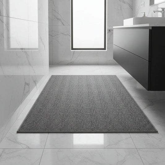 Absorbent Entryway Rug 20x32 Inches Gray Beige Coffee Geometric Pattern Non-Slip Indoor Outdoor Doormat for Home Apartment