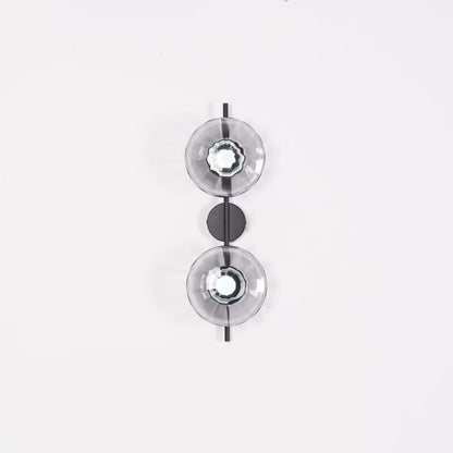 Modern Glass Sconce Light for Bedroom Hallway | Textured LED Wall Fixture Black or Gold Finish | Indoor Ambient Lighting