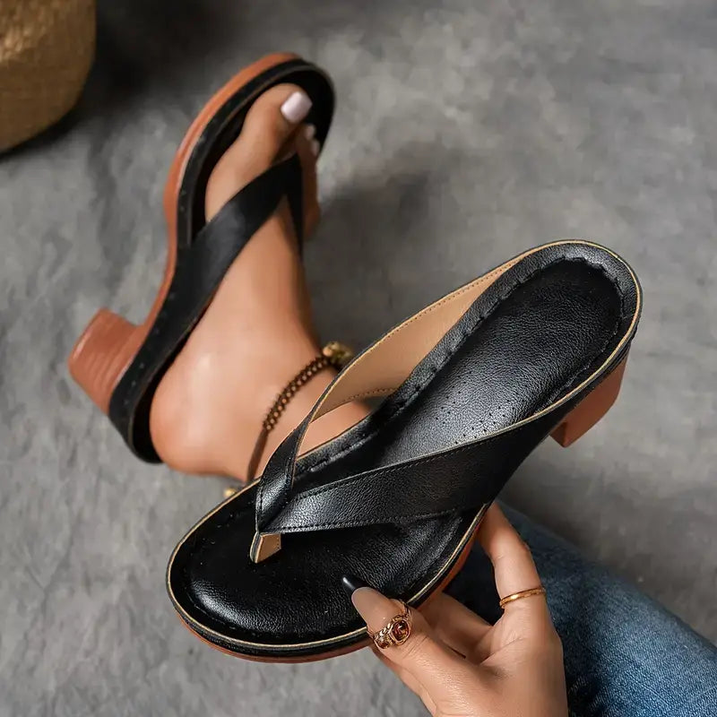 Women's Arch Support Platform Sandals with Contoured Footbed | Comfort Wedge Slides for All-Day Wear | Shock-Absorbing Orthopedic Slippers