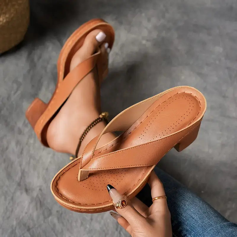 Women's Arch Support Platform Sandals with Contoured Footbed | Comfort Wedge Slides for All-Day Wear | Shock-Absorbing Orthopedic Slippers