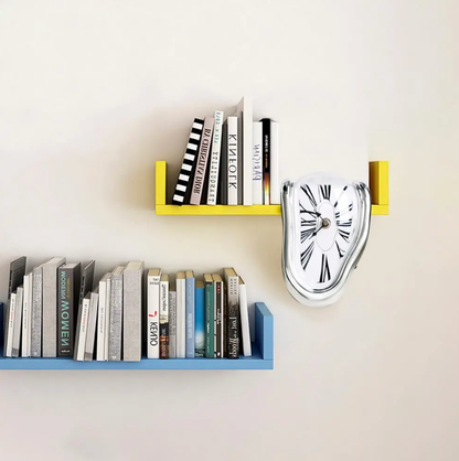 Dali Melting Clock – Surreal Art Timepiece in Gold, Silver, White, and Black