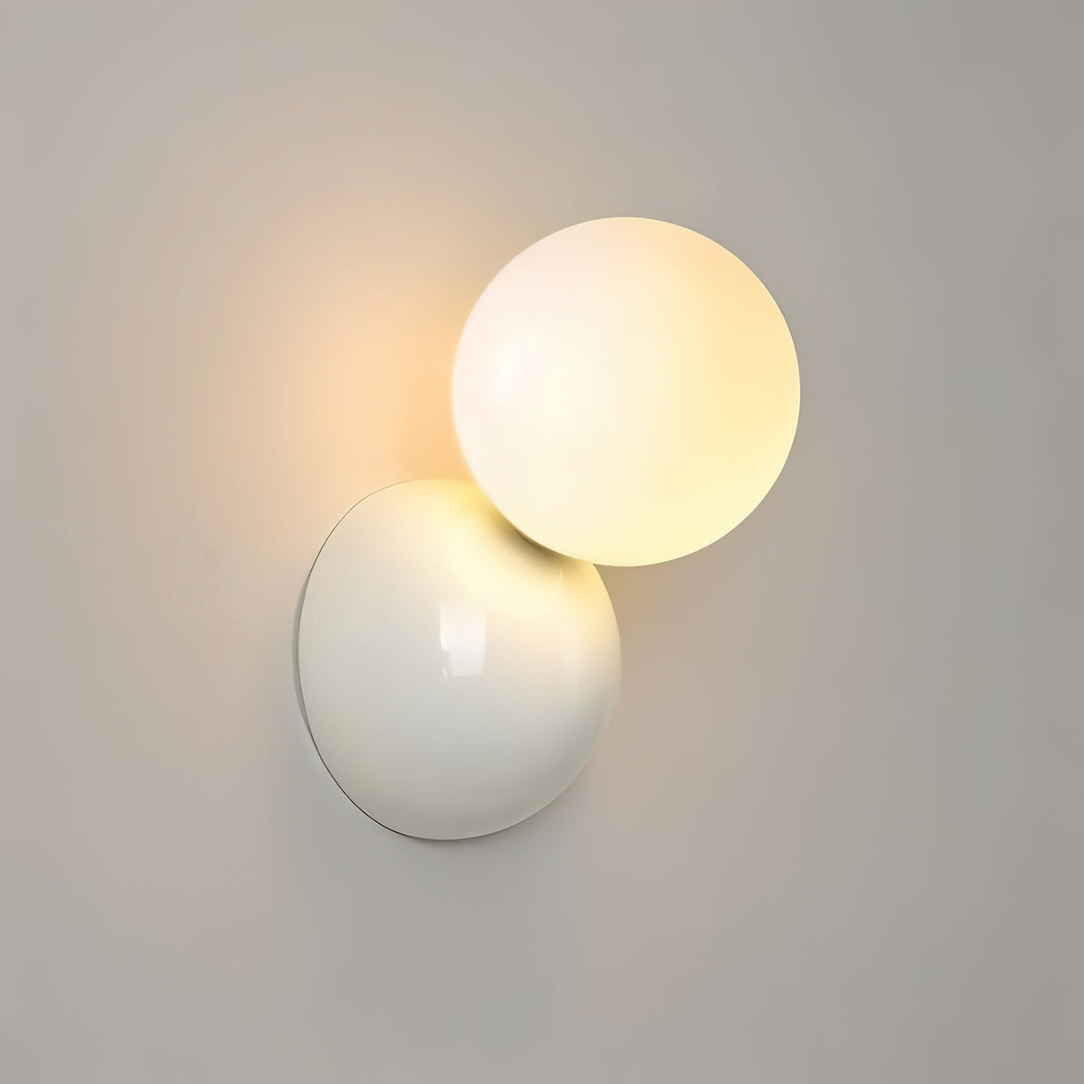 Orb Sconce with Resin & Glass — 4×7 inch Contemporary Fixture for Hallways, Bedrooms & Entryways — Soft Ambient Glow — Plug-In or Hardwired