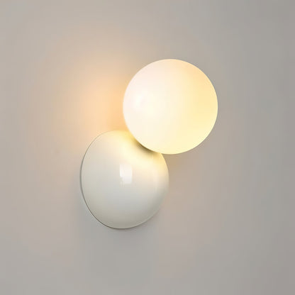 Orb Sconce with Resin & Glass — 4×7 inch Contemporary Fixture for Hallways, Bedrooms & Entryways — Soft Ambient Glow — Plug-In or Hardwired