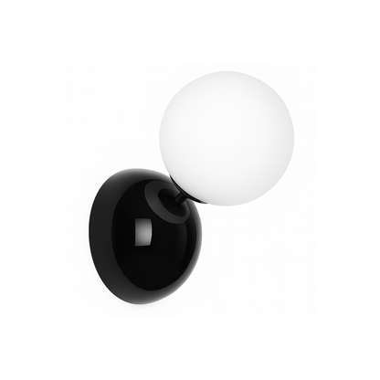 Orb Sconce with Resin & Glass — 4×7 inch Contemporary Fixture for Hallways, Bedrooms & Entryways — Soft Ambient Glow — Plug-In or Hardwired