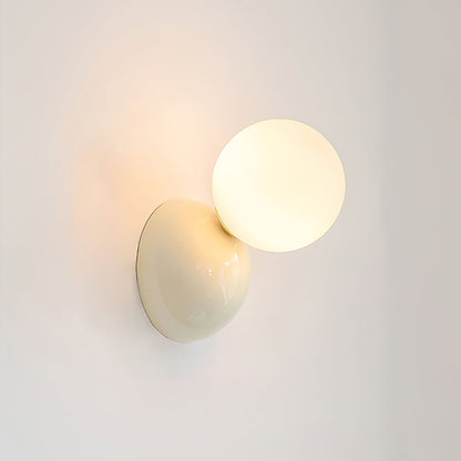 Orb Sconce with Resin & Glass — 4×7 inch Contemporary Fixture for Hallways, Bedrooms & Entryways — Soft Ambient Glow — Plug-In or Hardwired