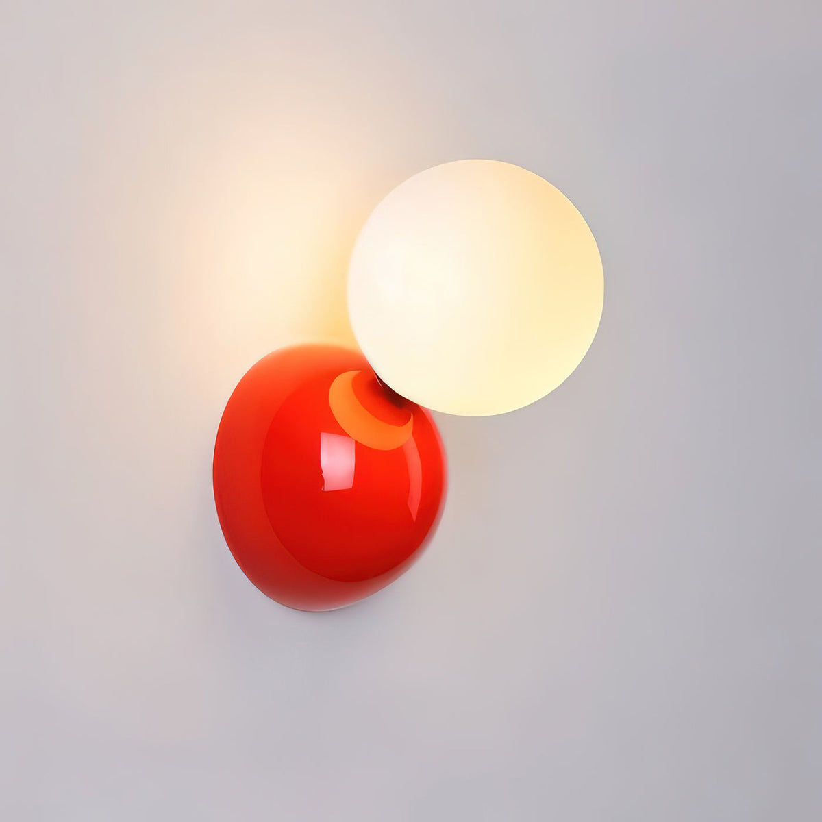 Orb Sconce with Resin & Glass — 4×7 inch Contemporary Fixture for Hallways, Bedrooms & Entryways — Soft Ambient Glow — Plug-In or Hardwired