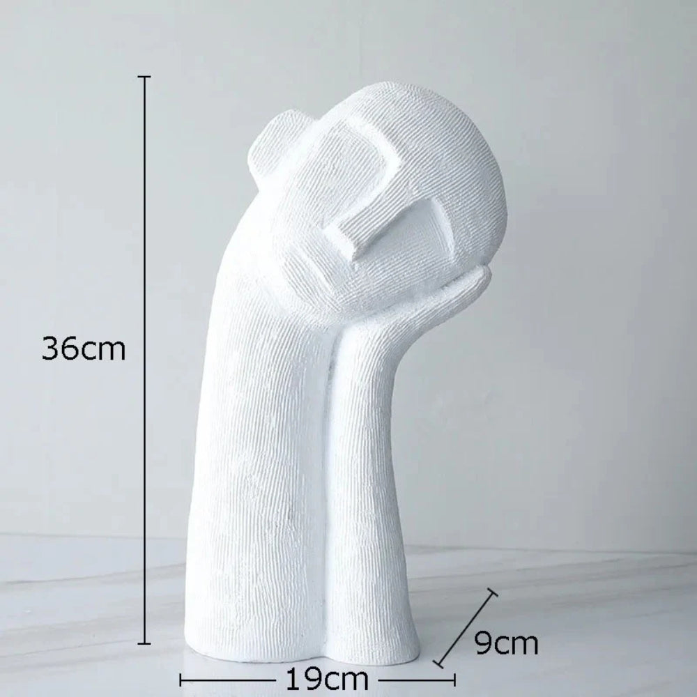 Dare Figurine - Modern Abstract Resin Sculpture, Asymmetrical Design