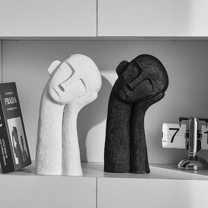 Dare Figurine - Modern Abstract Resin Sculpture, Asymmetrical Design