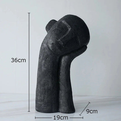 Dare Figurine - Modern Abstract Resin Sculpture, Asymmetrical Design