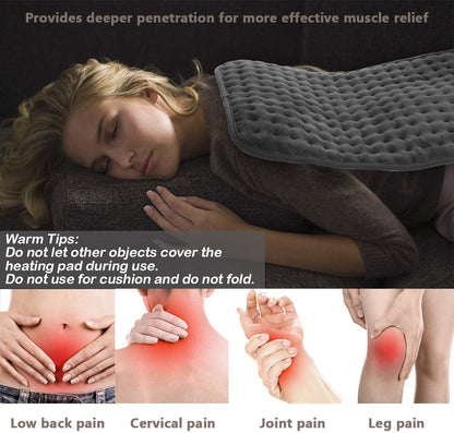 Therapeutic Heat Wrap with 10 Temperature Settings for Sore Muscles & Tension Relief – Soft Fabric, Auto Shutoff, Machine Washable for