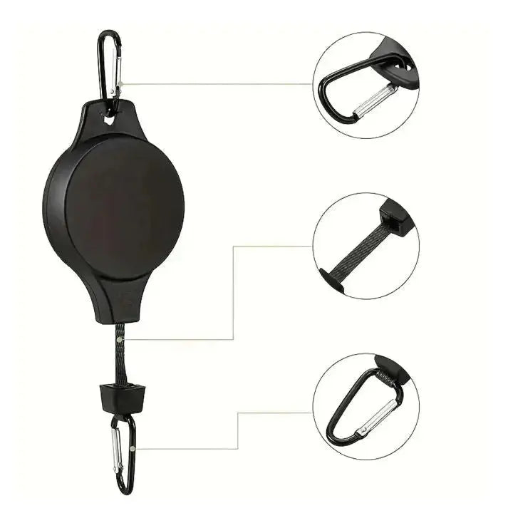 Hanging Plant Pulley System for Indoor & Outdoor Gardens – Adjustable Ceiling Mount Hanger with Steel Cable for Pots & Baskets