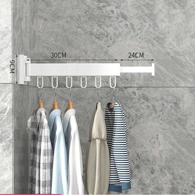 Daxon Wall Mounted Clothes Drying Rack - Collapsible Stainless Steel Design