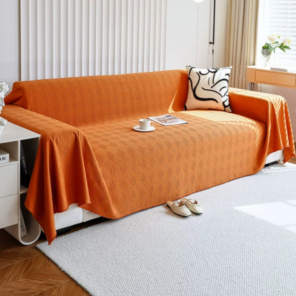 Dazzle Sofa Cover - Breathable Chenille, Geometric Design, Pet Friendly
