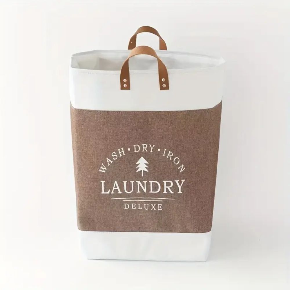Deluxe Laundry Basket - Durable Microfibre, Collapsible Design