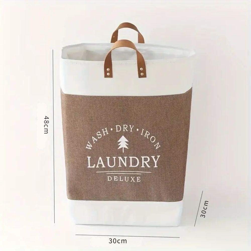 Deluxe Laundry Basket - Durable Microfibre, Collapsible Design
