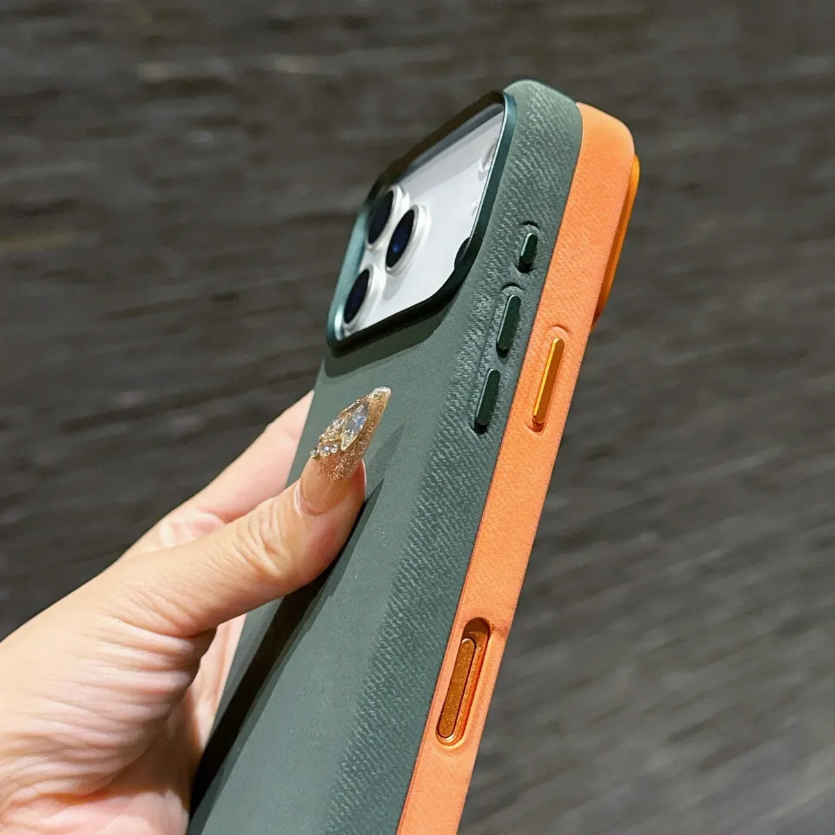 Fabric-Wrapped Phone Case with Wireless Charging for iPhone 13-17 Series – Anti-Fingerprint Protective Cover