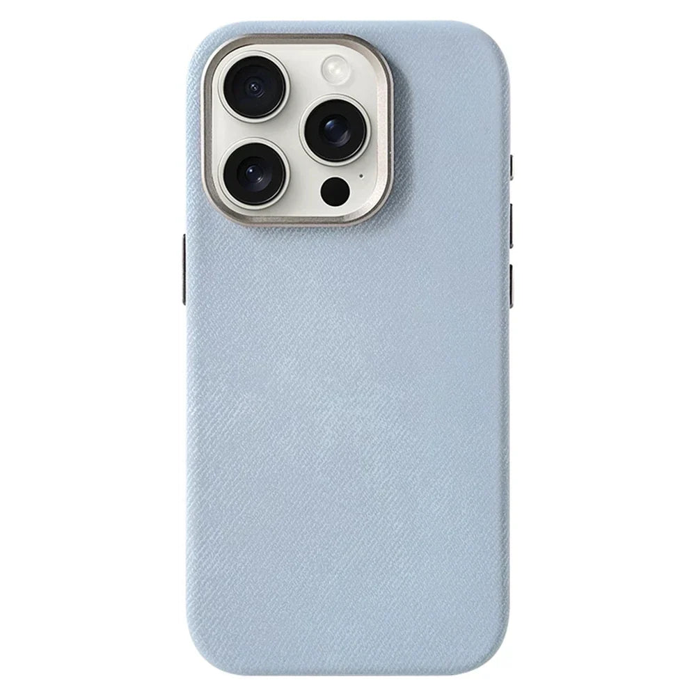 Fabric-Wrapped Phone Case with Wireless Charging for iPhone 13-17 Series – Anti-Fingerprint Protective Cover
