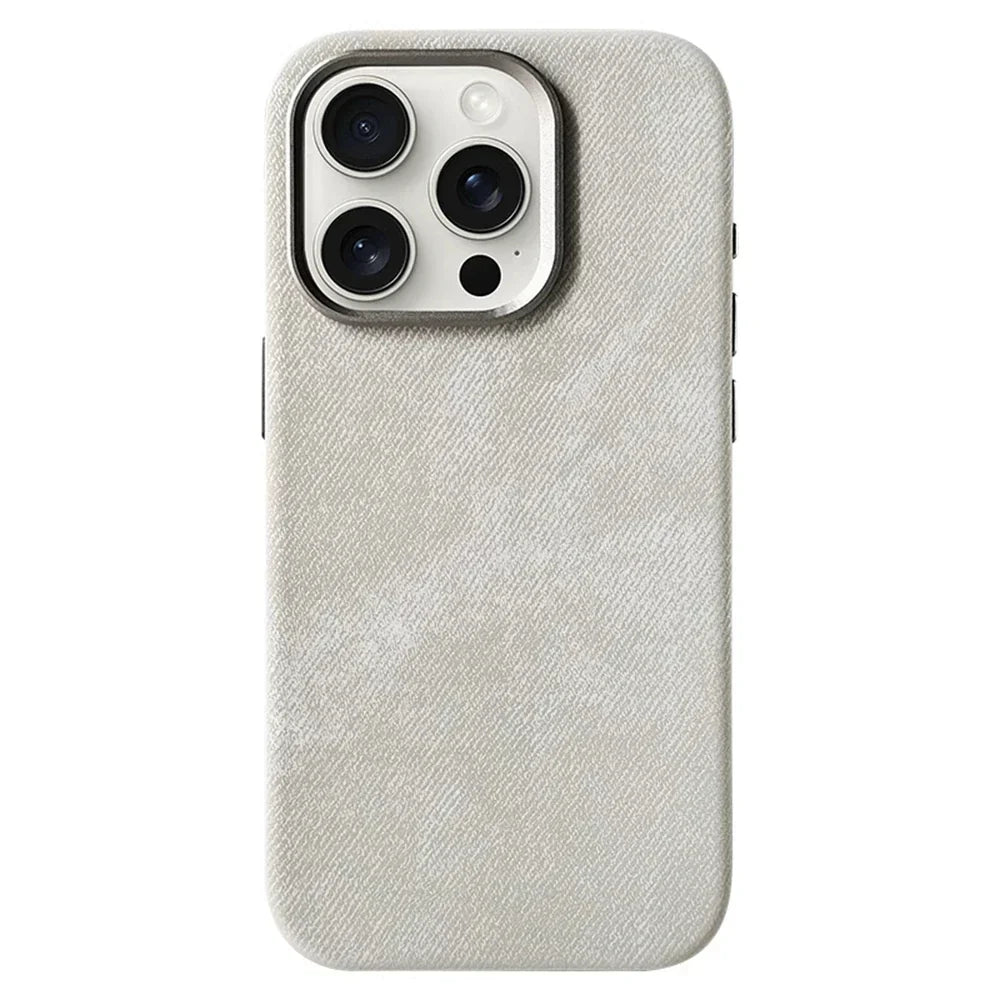 Fabric-Wrapped Phone Case with Wireless Charging for iPhone 13-17 Series – Anti-Fingerprint Protective Cover
