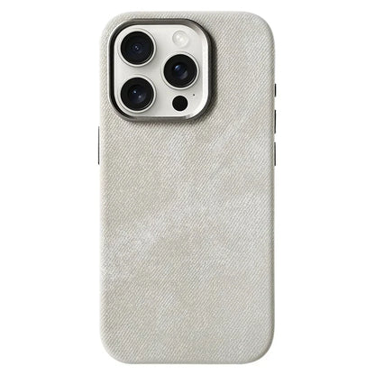 Fabric-Wrapped Phone Case with Wireless Charging for iPhone 13-17 Series – Anti-Fingerprint Protective Cover