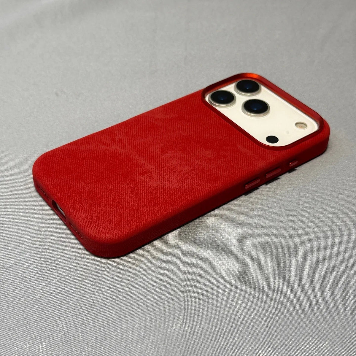 Fabric-Wrapped Phone Case with Wireless Charging for iPhone 13-17 Series – Anti-Fingerprint Protective Cover