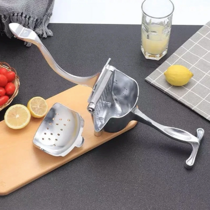 Heavy-Duty Manual Citrus Juicer Press – Aluminum Lever Squeezer for Oranges, Lemons & Limes – Easy Hand-Held Fresh Juice Extractor for