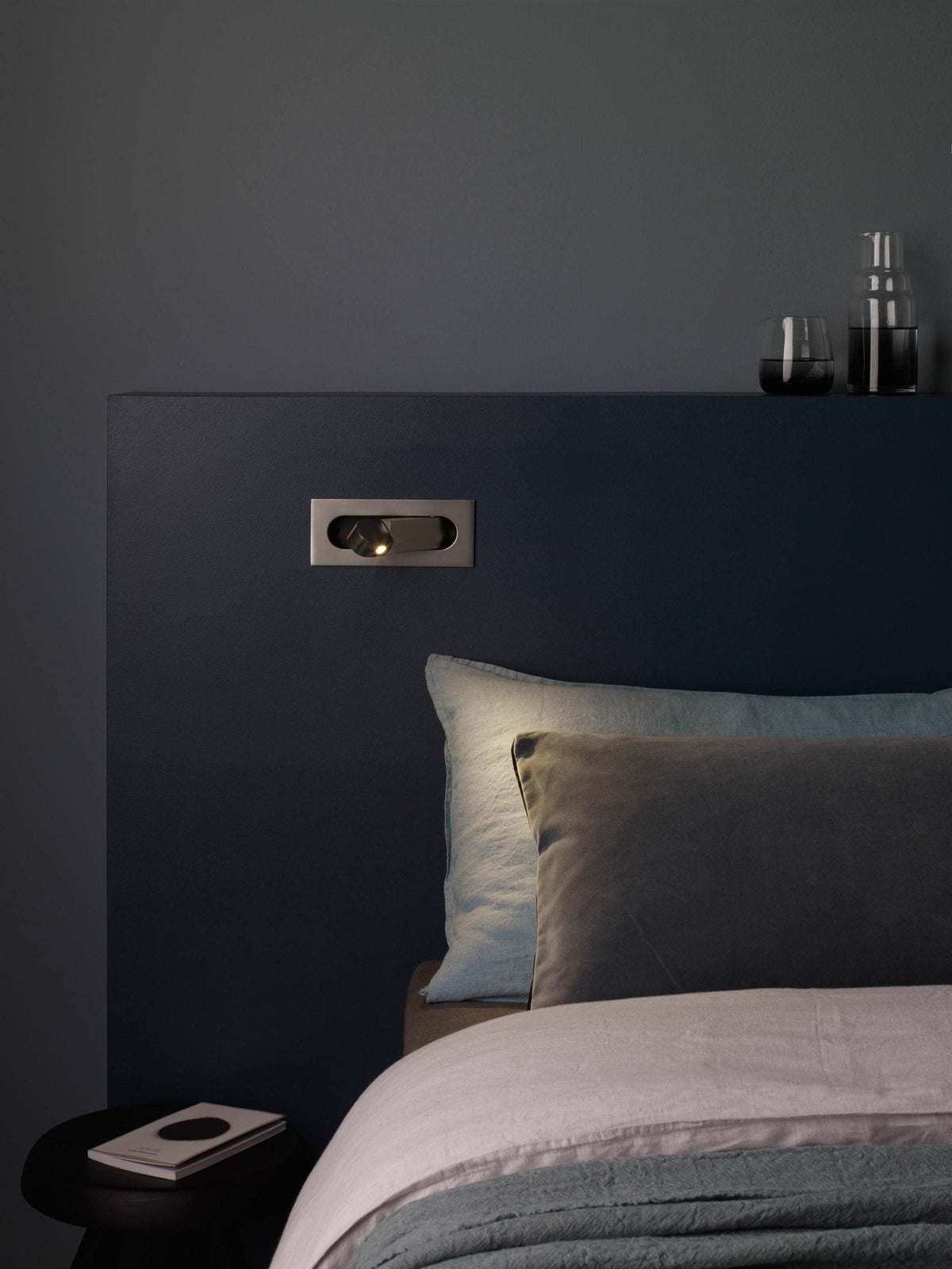 Pivoting LED Bedside Sconce with Push-Button Control for Focused Night Reading in Compact Spaces