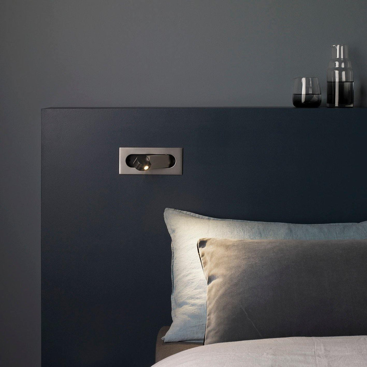 Adjustable LED Bedside Reading Light Wall Mount with Push Button Control – Space-Saving Swing Arm Design in Multiple Finishes