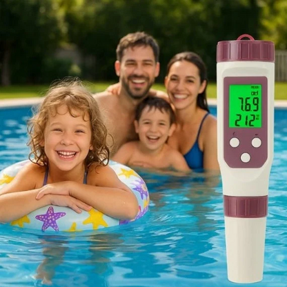 Electronic Pool Water Tester | 7-in-1 Smart Pool Water Test Kit with Bluetooth App | pH, ORP, EC, TDS & Salinity Meter