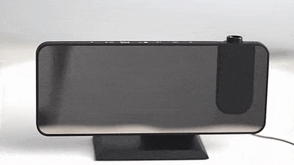 FM Radio Alarm Clock with LED Projection and USB Charging Port