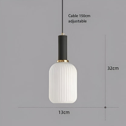 Glass Shade Hanging Ceiling Light E27 Socket Multi-Color Options for Kitchen Island Dining Room Bar Lounge Adjustable Cable Mid-Century Styl