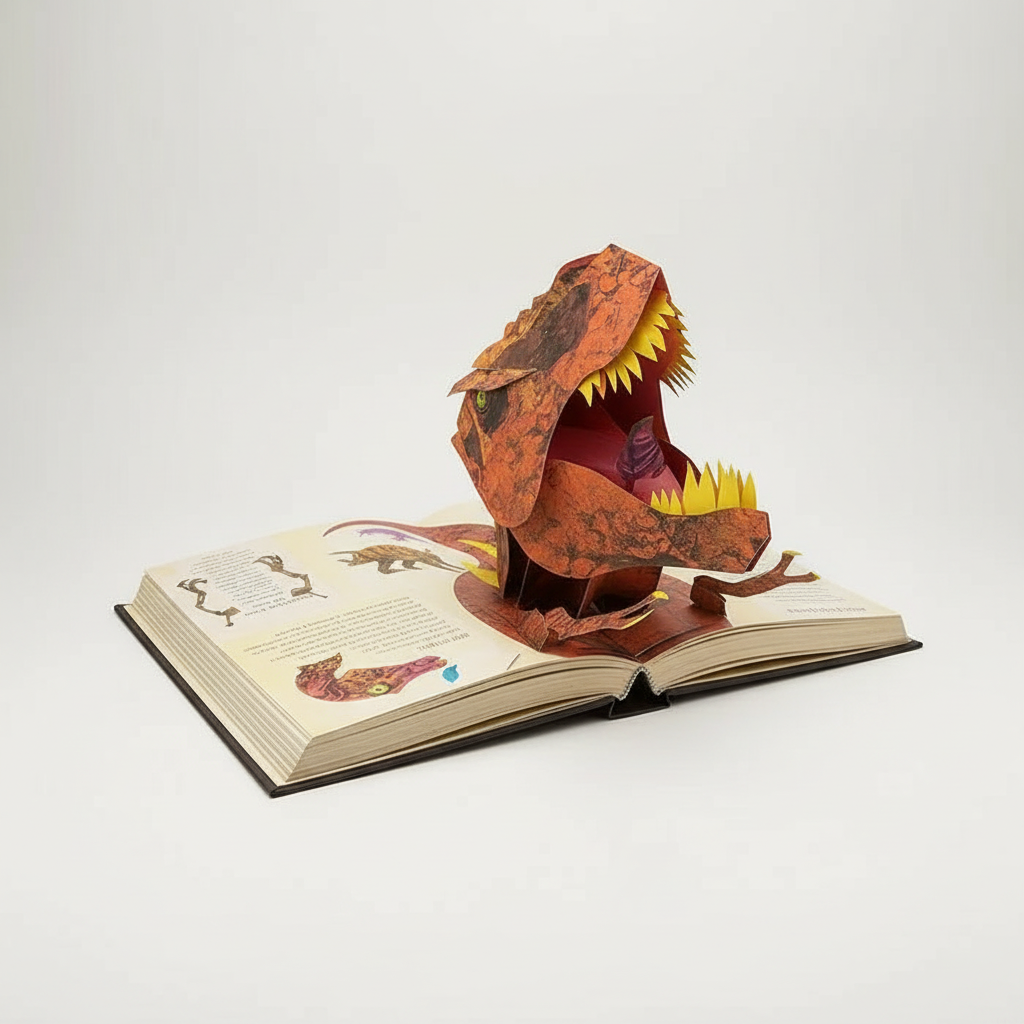 Pop Up Books for Kids, 3D Dinosaur Pop Up Book with Sturdy Pages, Interactive Dinosaur Book for Toddlers and Preschool