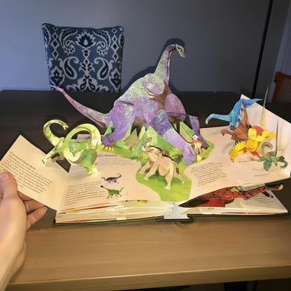 Pop Up Books for Kids, 3D Dinosaur Pop Up Book with Sturdy Pages, Interactive Dinosaur Book for Toddlers and Preschool