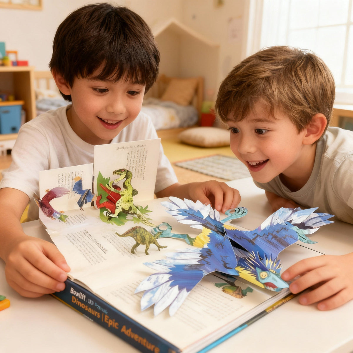 Pop Up Books for Kids, 3D Dinosaur Pop Up Book with Sturdy Pages, Interactive Dinosaur Book for Toddlers and Preschool