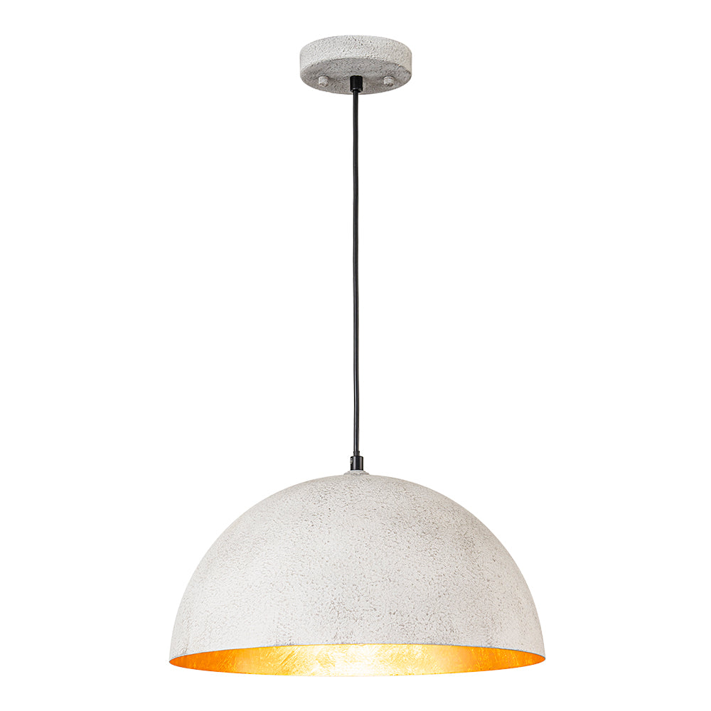 Statement Bowl Pendant Ceiling Light with Gold Interior – Adjustable Cable & Dimmable for Kitchen Island, Dining