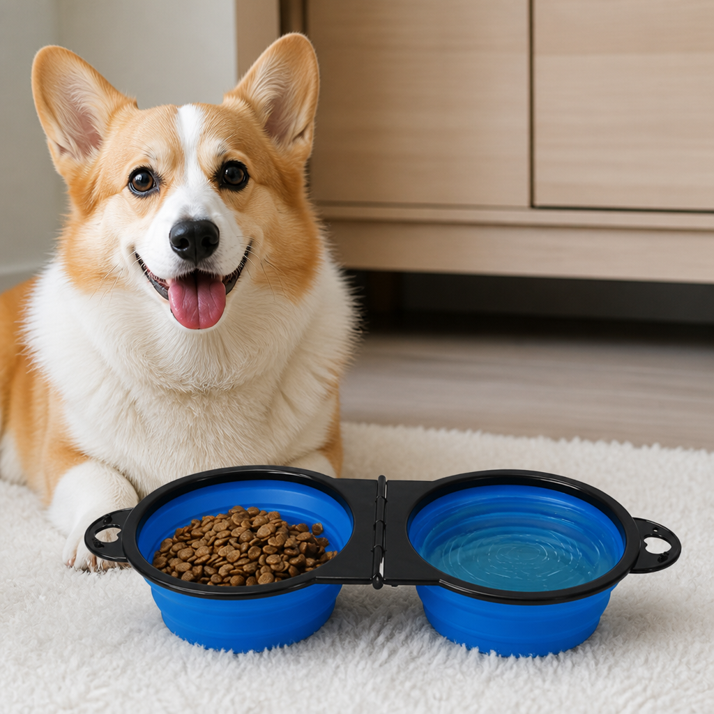 Ortekor 2-In-1 Collapsible Travel Bowl (Hangable)