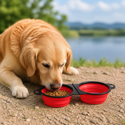 Ortekor 2-In-1 Collapsible Travel Bowl (Hangable)