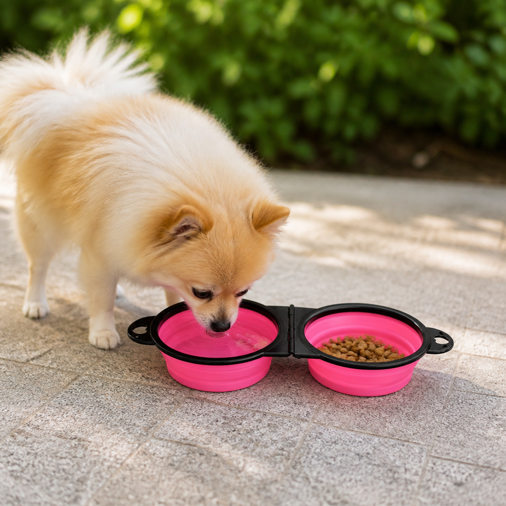 Ortekor 2-In-1 Collapsible Travel Bowl (Hangable)