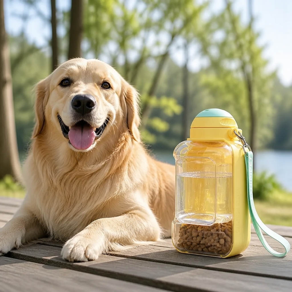 Ortekor 2-In-1 Leak-Proof Dog Water Bottle