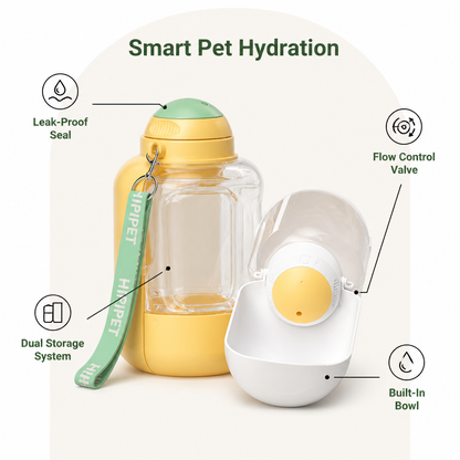 Ortekor 2-In-1 Leak-Proof Dog Water Bottle