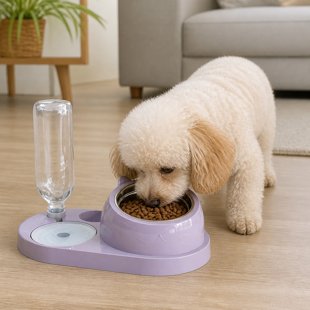 Ortekor 2-in-1 Feeder & Waterer Pet Bowl (Partitioned Tank)
