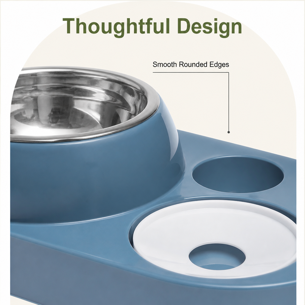 Ortekor 2-in-1 Feeder & Waterer Pet Bowl (Partitioned Tank)