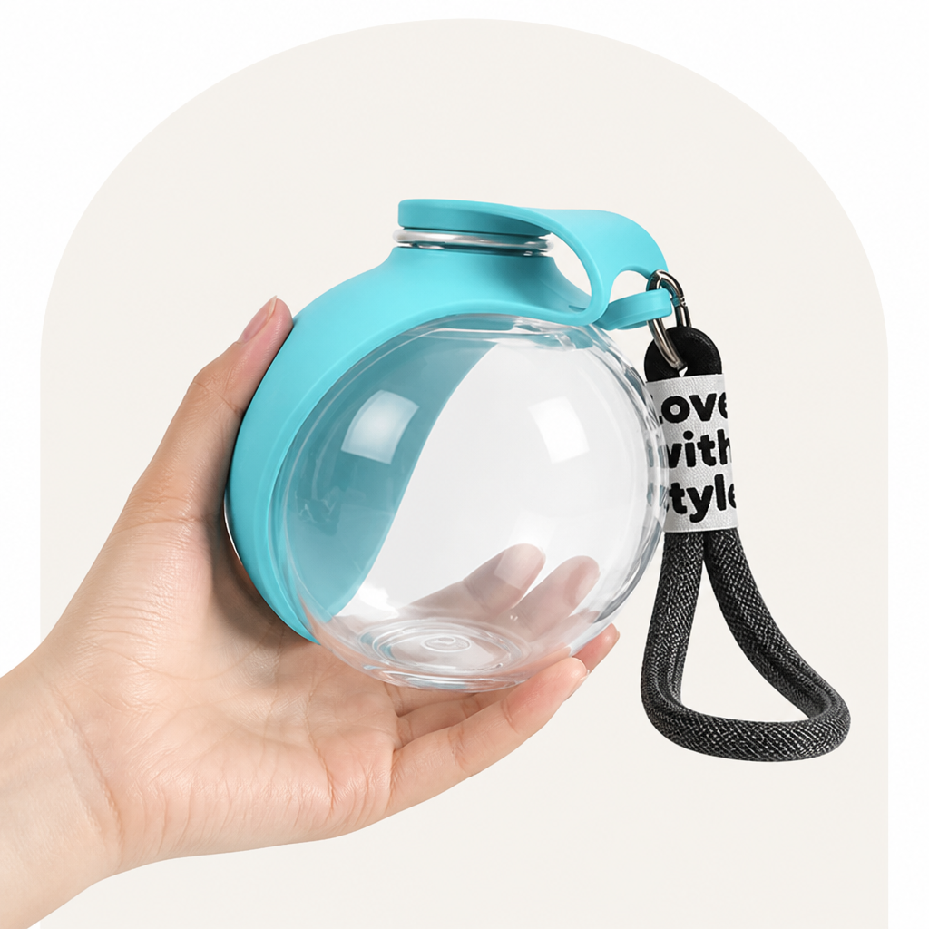 Ortekor 2-in-1 Leak-Proof Dog Water Bottle (Foldable Silicone Bowl)
